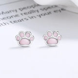 925 Sterling Silver Cat Stud Earrings for Girls DS3761