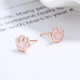 925 Sterling Silver Cat Stud Earrings for Girls DS3761