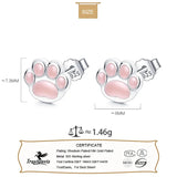 925 Sterling Silver Cat Stud Earrings for Girls DS3761