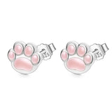 925 Sterling Silver Cat Stud Earrings for Girls DS3761