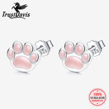 925 Sterling Silver Cat Stud Earrings for Girls DS3761