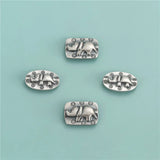 TrustDavis 925 Sterling Silver Elephant Separator Beads Jewelry DIY