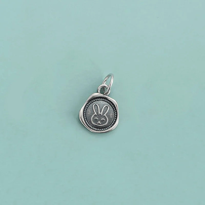 TrustDavis 925 Silver Rabbit Pendant DIY Necklace Bracelet Accessories