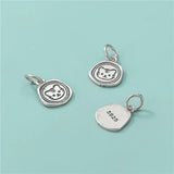 TrustDavis 925 Sterling Silver Tiger Pendant DIY Jewelry HY490
