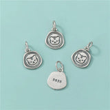 TrustDavis 925 Sterling Silver Tiger Pendant DIY Jewelry HY490