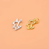 TrustDavis 925 Silver Unicorn Pendant DIY Necklace Bracelet Accessory HY565