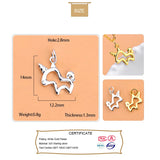 TrustDavis 925 Silver Unicorn Pendant DIY Necklace Bracelet Accessory HY565