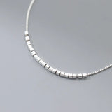 925 Silver Anklets Geometric Beads Women's Gift DS3797