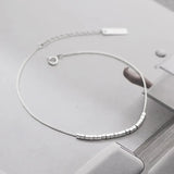 925 Silver Anklets Geometric Beads Women's Gift DS3797