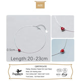 Davis 925 Silver Heart Anklets for Women