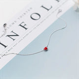 Davis 925 Silver Heart Anklets for Women