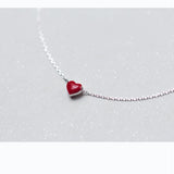 Davis 925 Silver Heart Anklets for Women