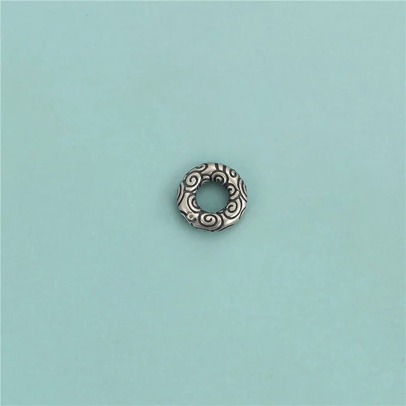 925 Sterling Silver Auspicious Clouds Separator Beads Jewelry