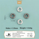 925 Sterling Silver Auspicious Clouds Separator Beads Jewelry