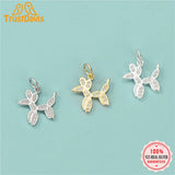 TrustDavis 925 Sterling Silver Balloon Dog Pendant DIY Necklace Fine Jewelry