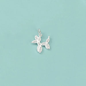TrustDavis 925 Sterling Silver Balloon Dog Pendant DIY Necklace Fine Jewelry