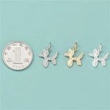 TrustDavis 925 Sterling Silver Balloon Dog Pendant DIY Necklace Fine Jewelry