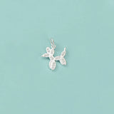 TrustDavis 925 Sterling Silver Balloon Dog Pendant DIY Necklace Fine Jewelry