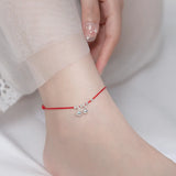Davis 925 Silver Bell Rope Chain Bracelet Anklet DA2607