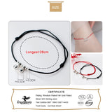 Davis 925 Silver Bell Rope Chain Bracelet Anklet DA2607