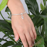 TrustDavis 925 Sterling Silver CZ Charm Pendant for Bracelet Necklace
