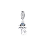 TrustDavis 925 Sterling Silver CZ Charm Pendant for Bracelet Necklace