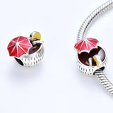 TrustDavis Sterling Silver Summer Coconut Charm Bracelet Beads DIY Jewelry HY704