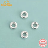 TrustDavis 925 Sterling Silver Beads Circle Charm Separator Beads
