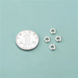 TrustDavis 925 Sterling Silver Beads Circle Charm Separator Beads