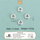 TrustDavis 925 Sterling Silver Beads Circle Charm Separator Beads