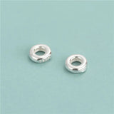 TrustDavis 925 Sterling Silver Beads Circle Charm Separator Beads