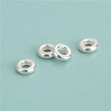 TrustDavis 925 Sterling Silver Beads Circle Charm Separator Beads
