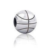 925 Sterling Silver Basketball Charm Pendant Bracelet Necklace DIY Jewelry
