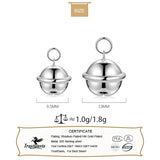925 Sterling Silver Bell Pendant for Kids Jewelry DIY