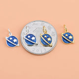 Davis 925 Sterling Silver Planet Star Charm Pendant DIY Accessories