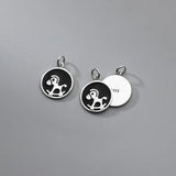 TrustDavis 925 Silver Bracelet Creative Wooden Horse Pendant DIY Necklace DZ751