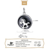 TrustDavis 925 Silver Bracelet Creative Wooden Horse Pendant DIY Necklace DZ751