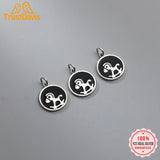 TrustDavis 925 Silver Bracelet Creative Wooden Horse Pendant DIY Necklace DZ751