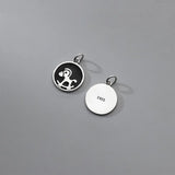TrustDavis 925 Silver Bracelet Creative Wooden Horse Pendant DIY Necklace DZ751