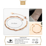 TrustDavis 925 Silver Bracelet Water Wave Chain for Women