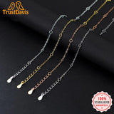 TrustDavis 925 Sterling Silver Bracelet Chain for Women Wedding Party