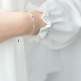 Davis 925 Silver Bead Bracelet for Women Wedding Party DS154