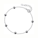 Davis 925 Silver Bead Bracelet for Women Wedding Party DS154