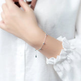 Davis 925 Silver Bead Bracelet for Women Wedding Party DS154