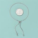 TrustDavis 925 Sterling Silver Box Chain Bracelet For Women