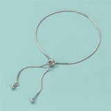 TrustDavis 925 Sterling Silver Box Chain Bracelet For Women