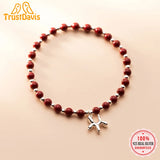 TrustDavis Silver Beads Balloon Dog Bracelet