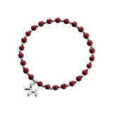 TrustDavis Silver Beads Balloon Dog Bracelet