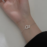 TrustDavis 925 Silver Bracelet Women Wedding CZ Fine Jewelry DA2975