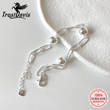 925 Silver Ball Beads Chain Bracelet Women Wedding Party Gift DA3126